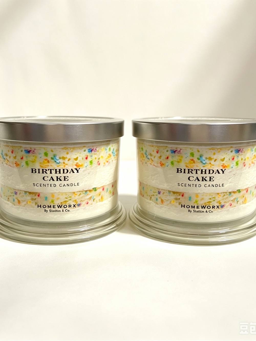 2 Jars Homeworx Birthday Cake Scented Candle